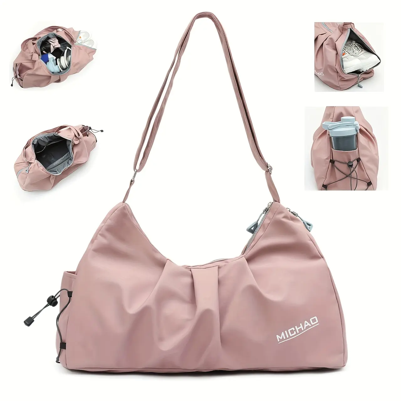 Yoga bag for women, sports and fitness training bag, stylish short-trip luggage bag, large-capacity travel bag, lightweight travel storage bag