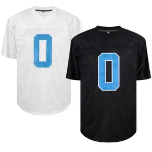 Men's #0 Gibbs 14 St. Brown 97 Black Classic Embroidered V-Neck Rugby Jersey - Breathable, Short Sleeve Sports Shirt In Stock Athletic Training Apparel Sportswear Top Activewear Clothing