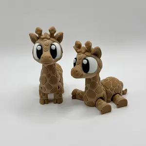 3D-Printed Giraffe Figurine Flexible Indoor Decor Sculpture