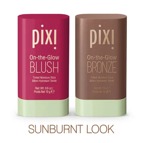 Pixi Cosmetic Bronzing Blush DUO - Lightweight Bronzer + Blush with Cherry & Ginseng, Ideal for Daily Makeup Application