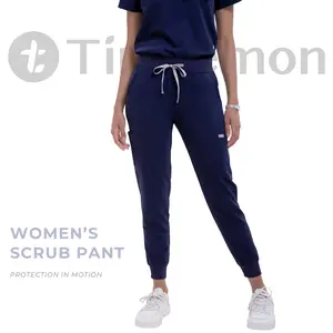 Tinylemon Women's Scrub Pants – 8 Pockets Jogger with Yoga Waistband Slim Fit 4-Way Stretch Anti-Wrinkle