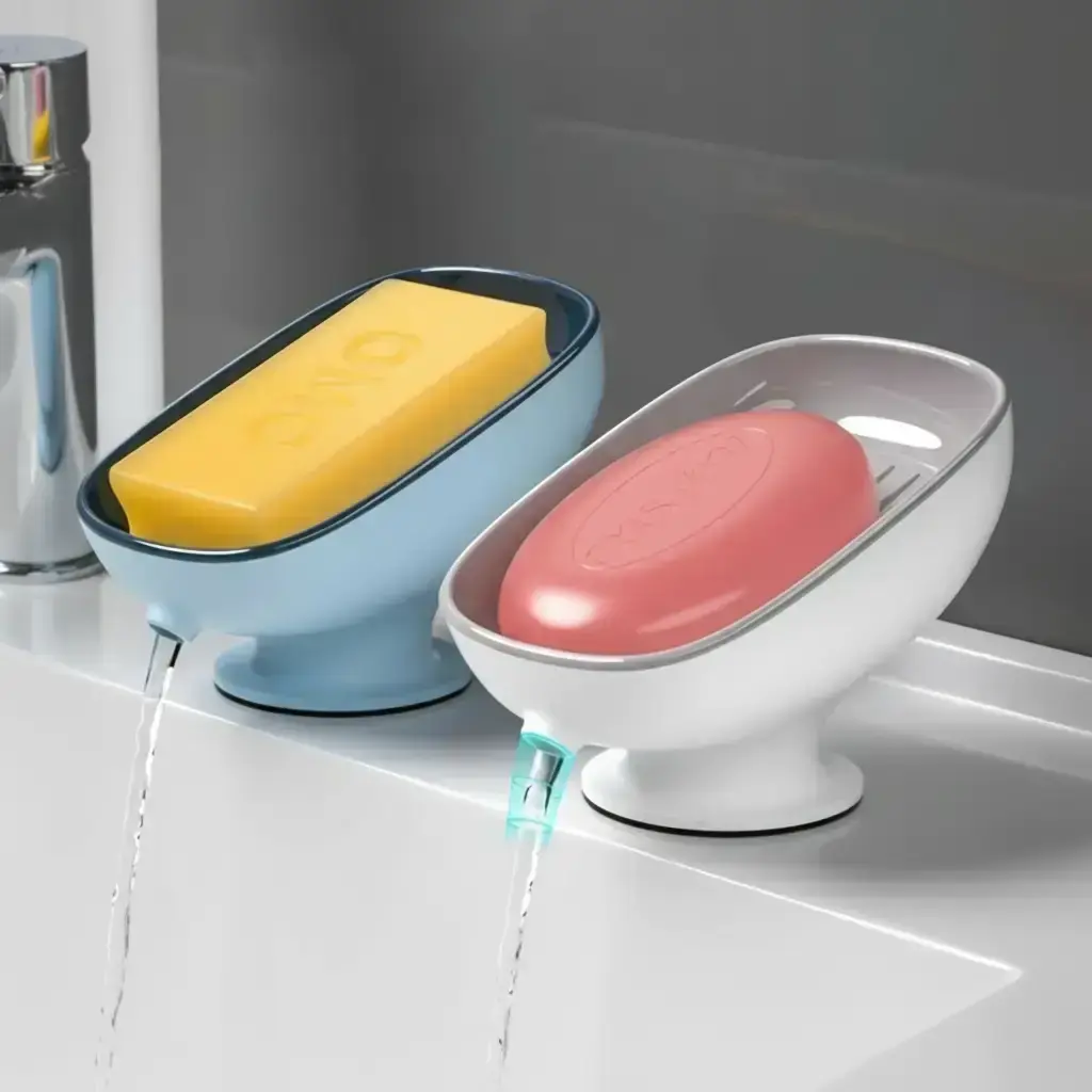 Oval-Shaped Soap Dish with Drain, 1 Count Removable Soap Bar Holder, Soap Bar Drain Rack Soap Tray for Home, Bathroom, Dormitory and Hotel Use