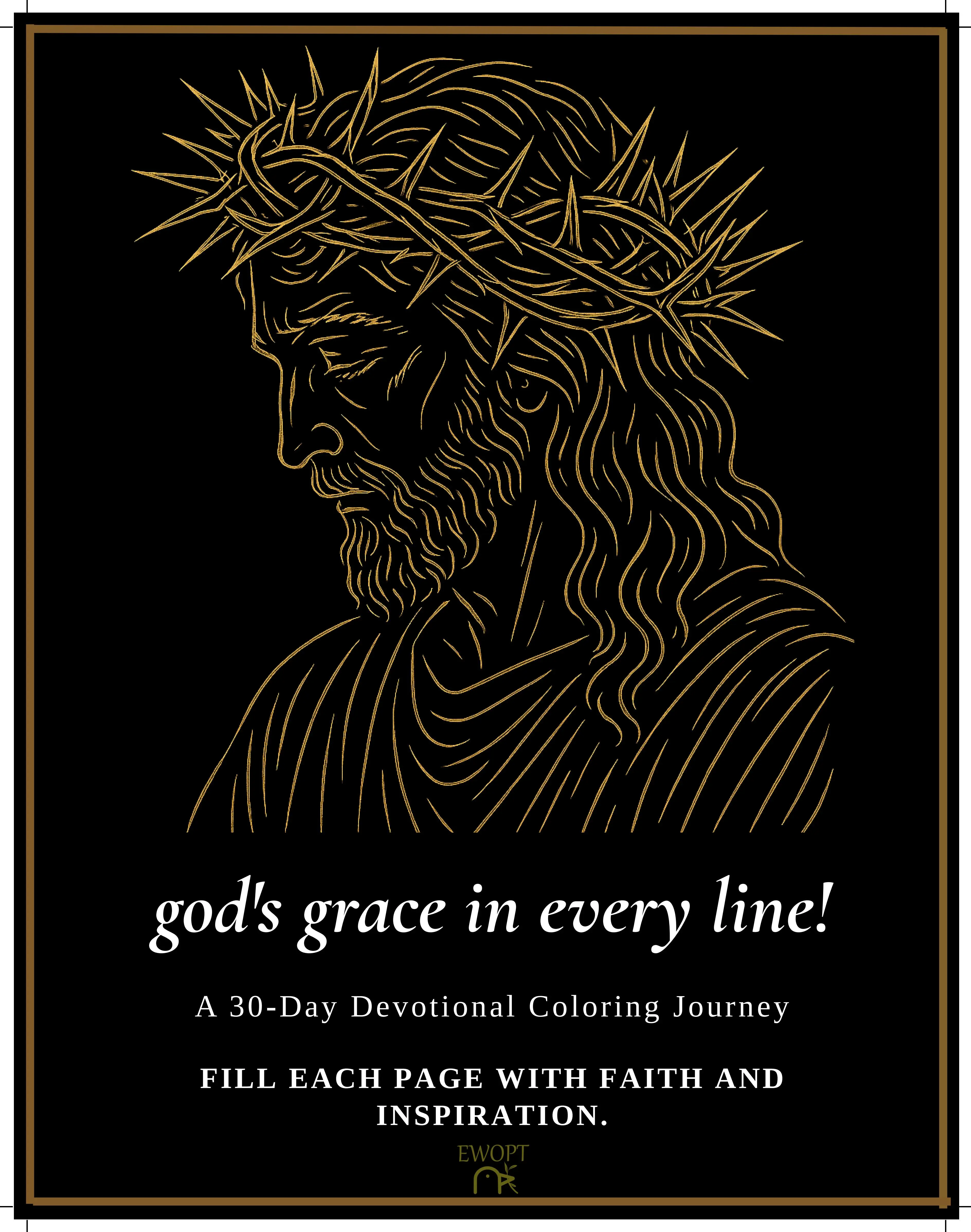 Christian Coloring Book for Adults, Bible Verse Tracing & Coloring Book, 30-Day Devotional Journal with Jesus Artwork, Faith Activity Book