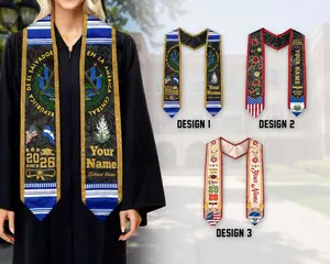 Custom Salvadorans American Flag Graduation Sash 2026, El Salvador Graduation Stole 2026, Salvadorans Graduation Sash, Graduation Stole 2026
