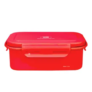 KeeperTen Microwave Safe Stainless Steel Food Storage Container(RED, 27 oz / 800mL) Leakproof Bento Lunch Box, Dishwasher & Freezer Safe, BPA-Free, Odor Resistant, Reheat or Store Meals On-the-Go
