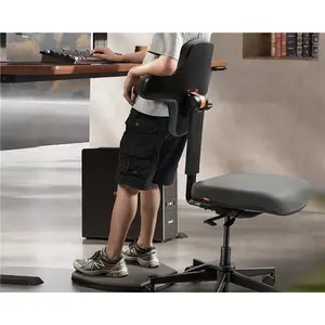 NEWTNewtral Standing-Mate Ergonomic Standing Desk Office Chair with Soft Cushioned Foot Pad – Flip-Over Backrest, Height Adjustable, Lean-to-Stand Support with Wheels for Sit, Stand & Desk Work
