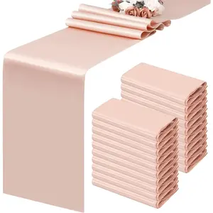 FANI 20 Pack Table Runners 12 x 108 inch Long Satin Table Runners for Wedding Party Banquet,Christmas Decoration, Smooth Satin Fabric Table Runner for Rectange and Round Table
