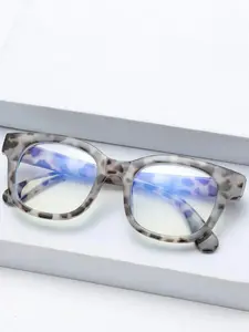 Trendy Leopard Pattern Square Frame Anti-blue Light Glasses, 2024 New Style Vintage Casual Glasses for Women & Men, Fashion Accessories for Daily Wear, Leopard Pattern Eyeglasses