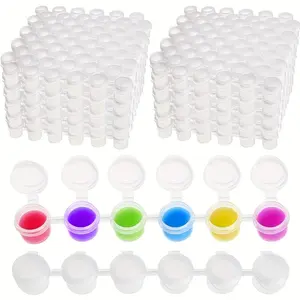 60/120/240 Empty Paint Cans, Acrylic Mini Paint Containers with Lids, 6 Connected Empty Paint Boxes, 2 Ml / 0.07 Oz Empty Cans, Suitable , Fine Painting Empty Paint Boxes