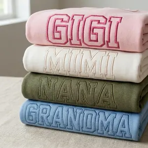 Grandma Sweatshirt Embroidered, Gigi Mimi Nana Sweatshirt, Mother’s Day Gift for Grandma, Personalized Grandma Crewneck