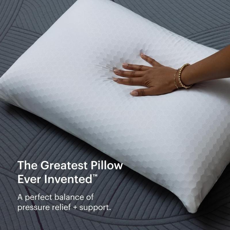 Harmony Pillow - Standard - Medium, Greatest Pillow Ever Invented, 360º Hex Grid & Talalay Latex Core - No Pressure Support, Stays Cool, Luxurious Comfort