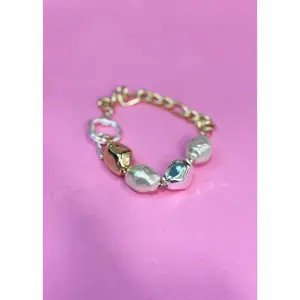 Aurora Bead & Chain Bracelet