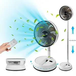 Portable USB Rechargeable Fan, 180 Degree Rotatable Fan with Remote Control, 3 Speed Wind Speed Fan for Outdoor & Indoor Use, Adjustable Speeds Fan, Rechargeable Rotating Fan