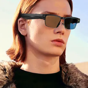 Smart AI Multifunctional Glasses, Smart Eyewear, with 8MP Anti Shake Camera Support AI Translation Multiple Languages 270mAh Battery BT Call 1200P Video Recording Dual Mic Simultaneous Interpretation, Identify Objects Light-Weight 42G for Men Women