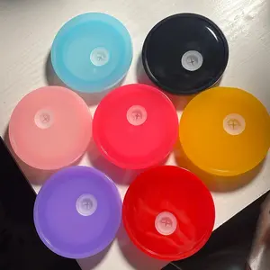 Acrylic Lids for 16oz & 20oz Glass Cans - 10 Colors Available - Durable & Hygienic - Fits 16oz & 20oz Glasses