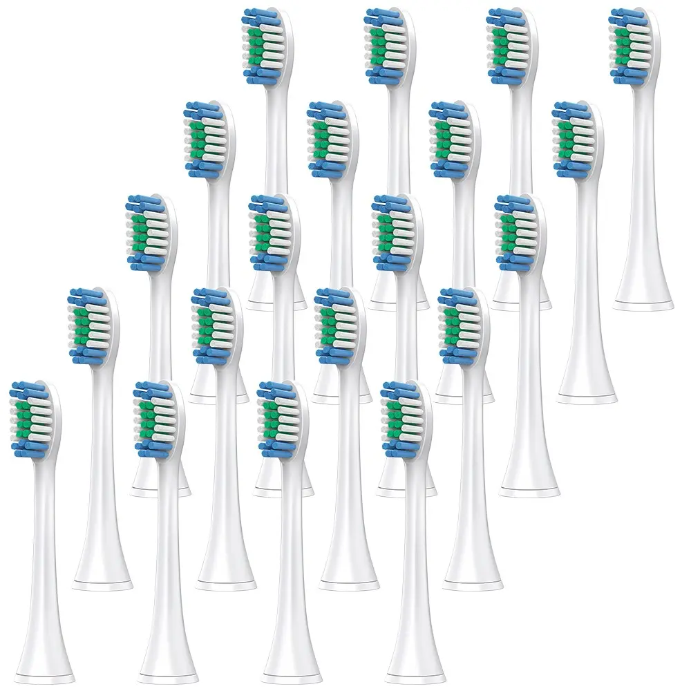 20 Pcs Sonic Replacement Brush Heads Compatible with Philips Sonicare Electric Toothbrush, Professional Toothbrush Head Refills for HX4100/1100/5300/6100/5900/7500/9500/9300 Teeth Cleaning Tool, Replaceable Toothbrush Heads