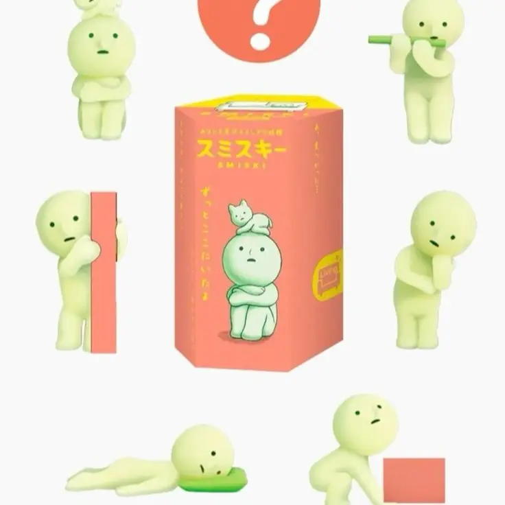 Smiski Living Series Blind Box – Glow in the Dark Mini Collectible Figure for Desk & Phone Decor