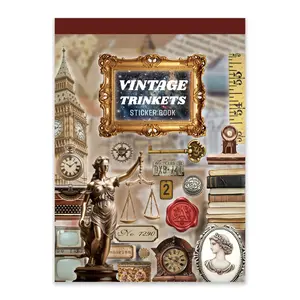 30 Sheets Vintage Style Cut Film Sticker Book For Junk Journal Water Bottle Laptop Phone Notebook Creative Decoration Stickers Adults