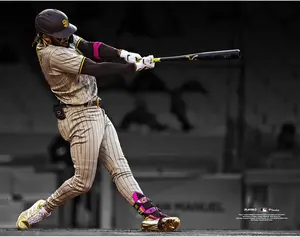 Fernando Tatis Jr. San Diego Padres Unsigned Home Run vs. Los Angeles Dodgers Spotlight Photograph