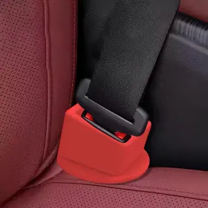 1PC Belt Buckle Holder, Silicone Car Rear Seatbelt Buckle Booster for Easy Access, Universal Auto SafetyBelt Buckle Guard Cover to Makes Receptacle Stand Upright Buckling for Kids, Car Seat Attachment