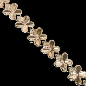 18k Gold Filled Flower Nugget Bracelet