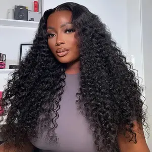 [New In] West Kiss 300% Denisty Glueless Deep Wave 7x4 Closure Wig Human Hair Ready To Go Pre Cut Lace Pre Bleached PrePlucked TikTokShopRestock