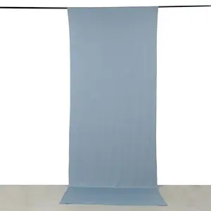 Dusty Blue 4-Way Stretch Spandex Backdrop Drape Curtain, Wrinkle Free Event Divider Panel with Rod Pockets - 5ftx12ft