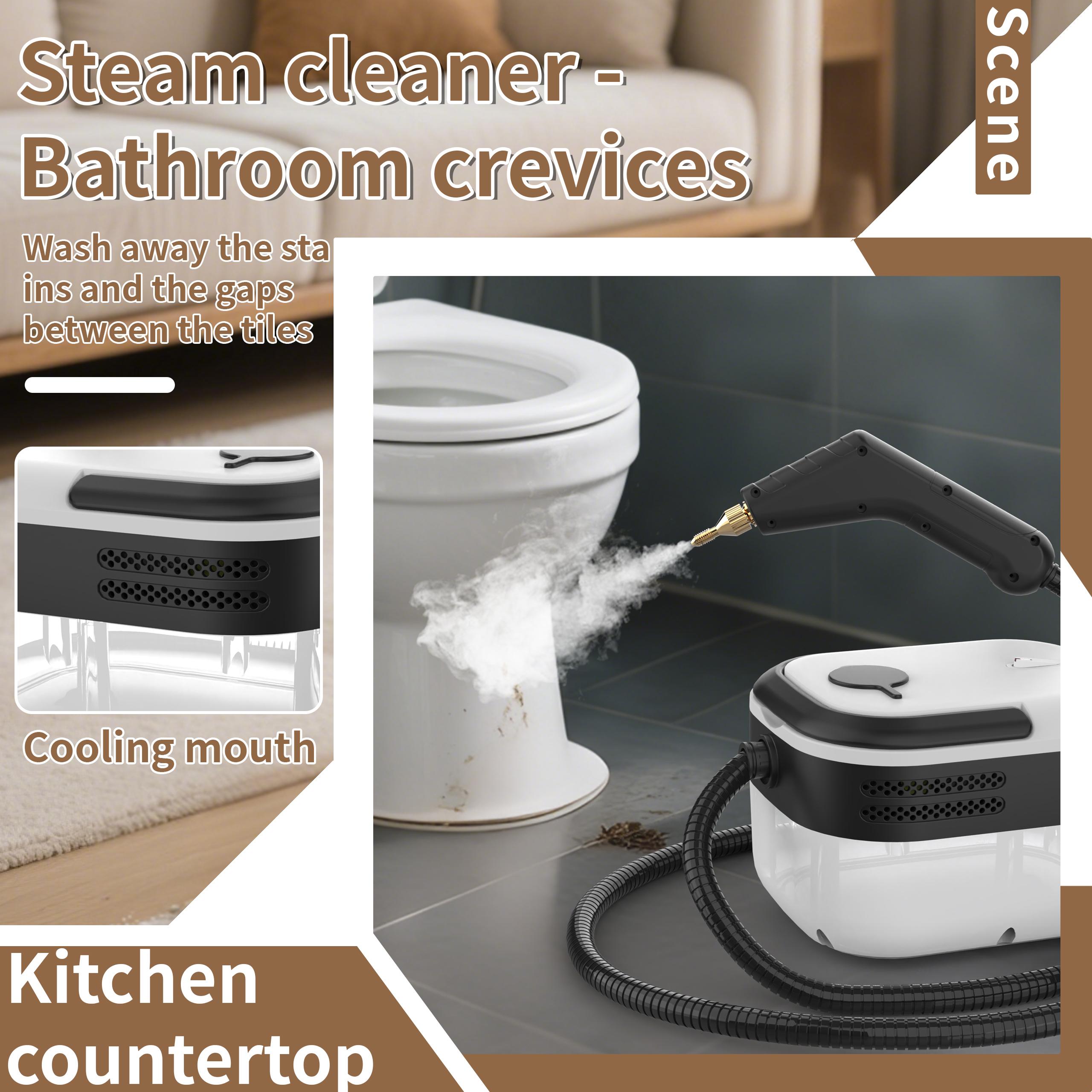 High Pressure Handheld Steam Cleaner for Home Use, Portable Chemical-Free Steamer with 10 Attachments for Deep Cleaning Kitchen, Bathroom, Grout, Sofa, Car & Floor