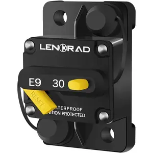30 Amp Marine Circuit Breaker Resettable 30A with Manual Reset Switch Button for Boat, Trolling, RV, Yacht, 12V - 48V DC, Waterproof, Surface Mount(30 Amp Boat Circuit Breaker)