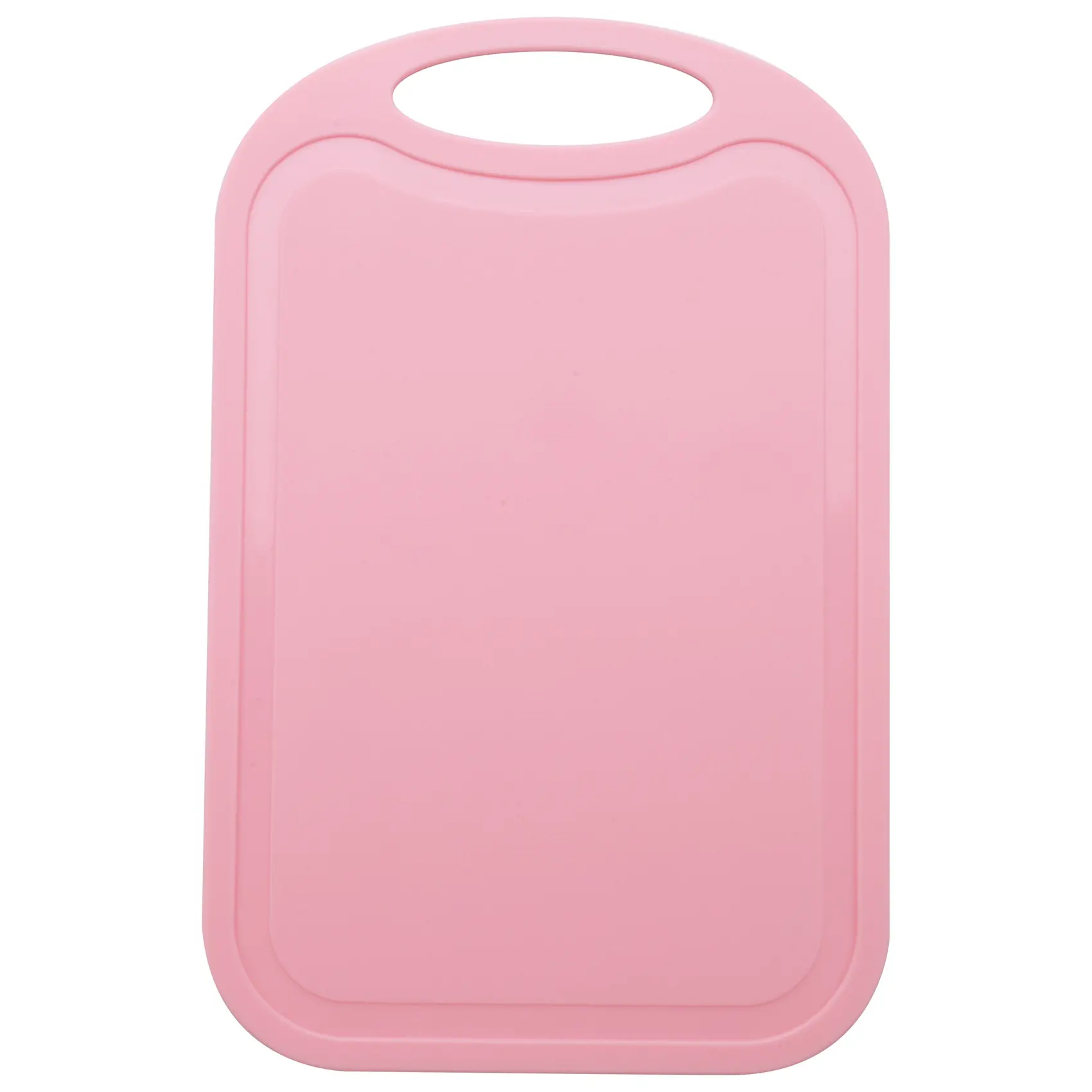 Plastic Chopping Block Meat Vegetable Cutting Board Non-Slip Anti Overflow With Hang Hole Chopping Board Pink