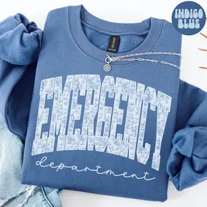 Emergency Department Sweatshirt, Easter Toile ER Nurse Crewneck, Team Shirt, Nurse Week Crew Neck, ED, Nursing School Jumper, Graduation