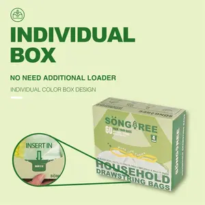 Universal Fit Drawstring Garbage Bags Extra Large Capacity High Durability for Home and Office Cleaning