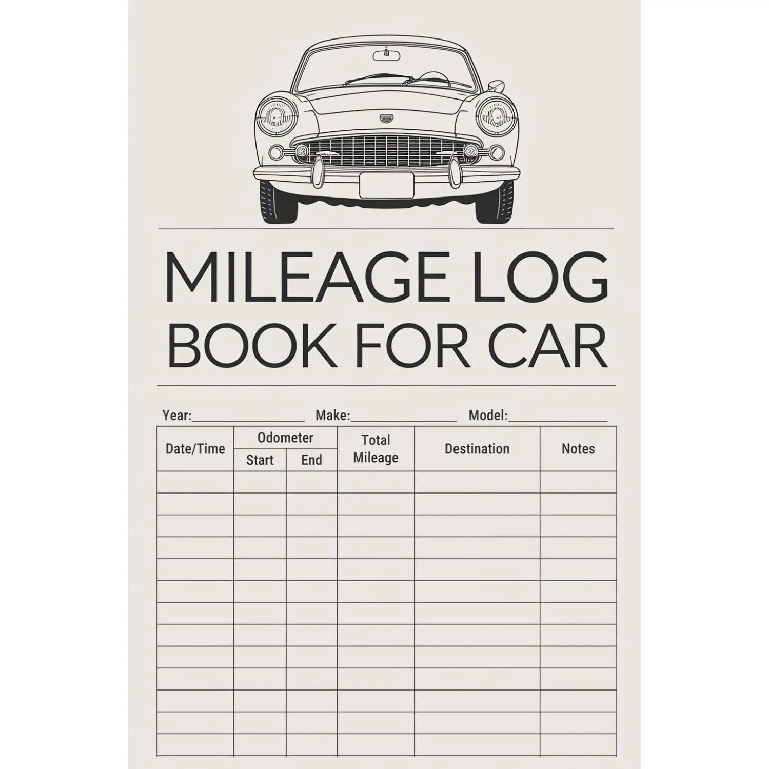 Mileage Log Book For Car: Vehicle Maintenance Log Notebook For Business And Taxes. Driver Log For Truckers / Truck Drivers