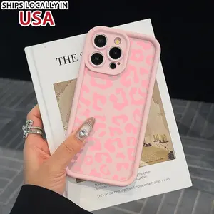 Fashion Leopard-pattern Phone Case, Shockproof Phone Protective Cover, Phone Accessory Compatible with iPhone 11 12 13 14 15 Pro Max