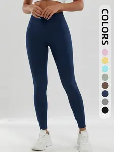 High-Waisted Seamless Sharkskin Pants, Tummy Control Butt Lifting Yoga Pants, Glute Enhancing Leggings, Non-Rolled Edge, Perfect for Daily Commute and Sports