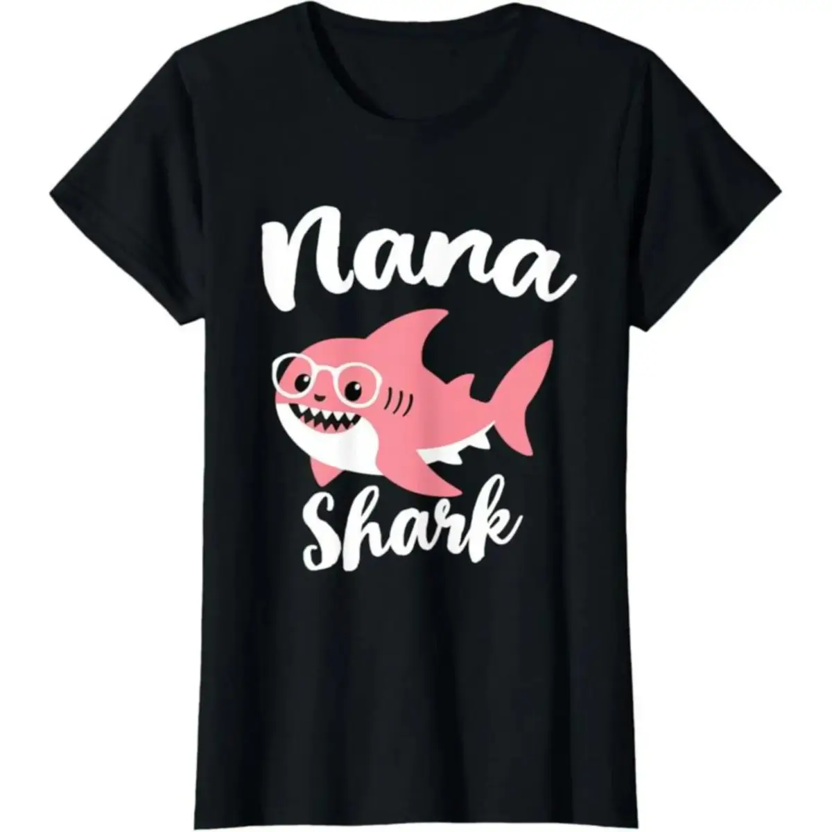 Nana Shark  Funny T-Shirt Short Sleeved T-Shirt For Men And Women