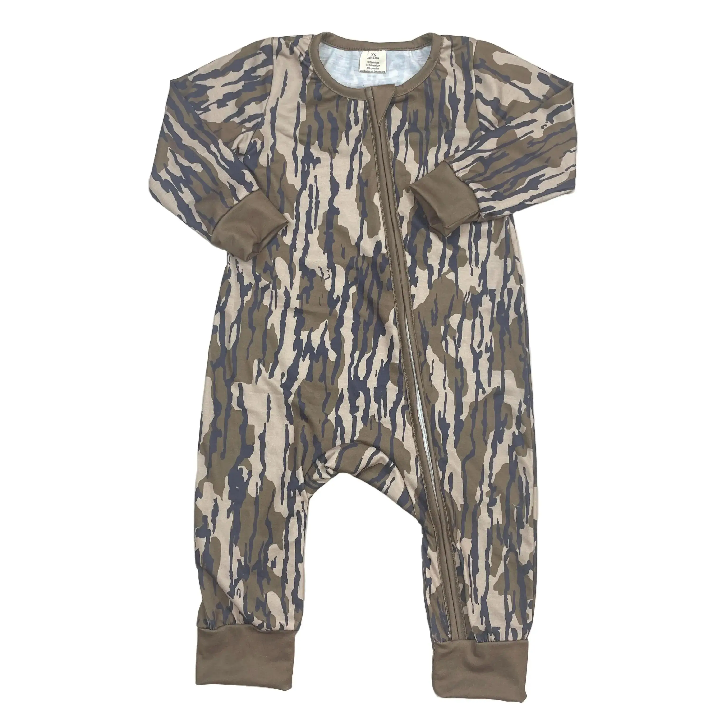 baby boy clothes brown camo romper zipper boy winter pajamas baby hunting clothes newborn baby stuff onesie zip romper