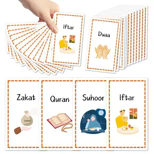 16 Ramadan Flashcards, Story Prop Cards, Islamic Vocabulary Cards for Muslim Activities, Educational Paper Cards, Gifts for Family and Friends