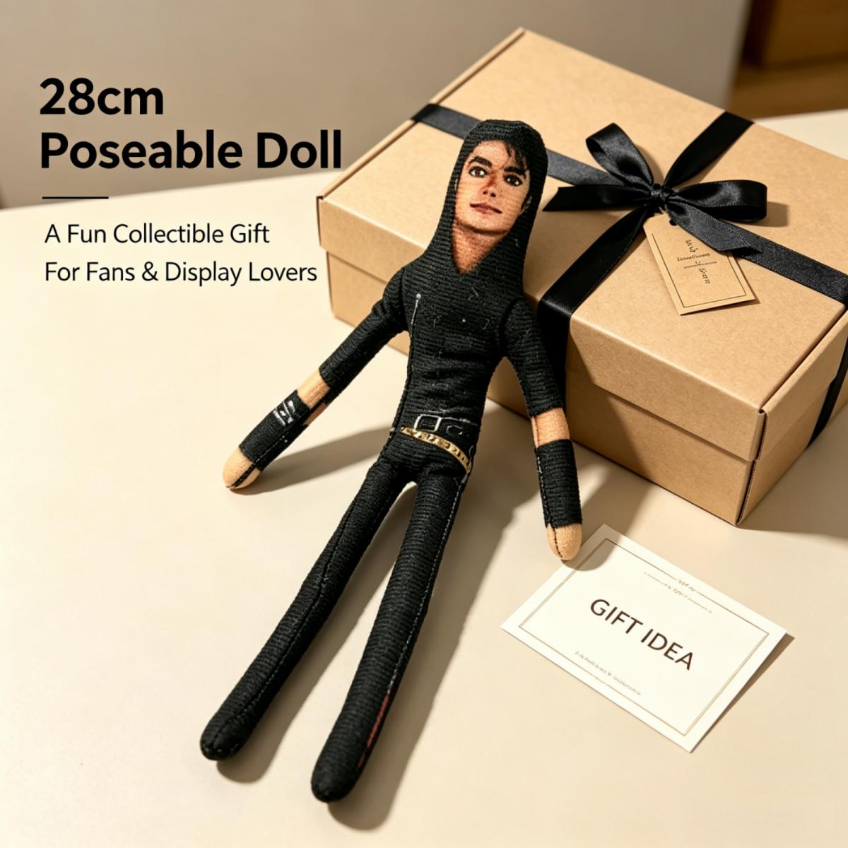 Viral TikTok Find! Fully Articulated Jointed Michael Jackson Plush Doll - Poseable MJ Celebrity Figure Toy Perfect for Collectors, King of Pop Fan Decor Displays & Cool Gifts for All Music Lovers & MJ Enthusiasts