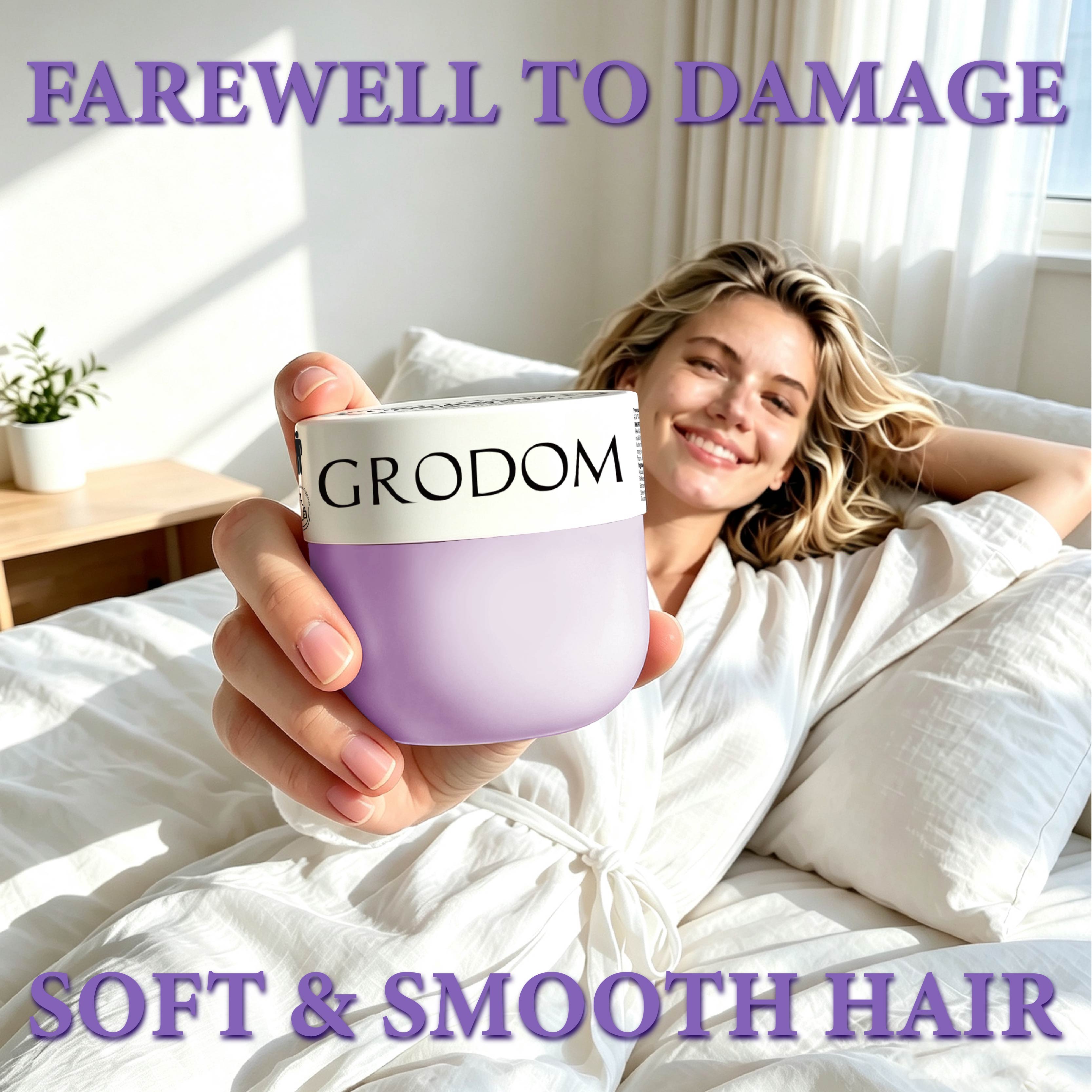 GRODOM 角蛋白修复发膜 300ml - 深层滋养护理、保湿、护发素，适用于受损、干燥、卷曲 3A-4C、染后发质（抗毛躁、修复毛鳞片、持久留香，需搭配洗发水使用）