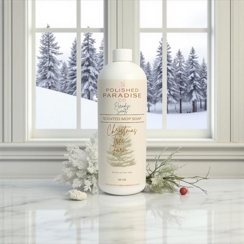 Polished Paradise Co Paradise Scents Scented Mop Soap, Christmas Holiday Floor Cleaner, Made in USA, 32 Oz