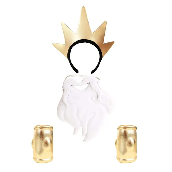 HalloweenCostumes Men's The Little Mermaid King Triton Costume Kit, Father's Cosplay Gear with Accessories for Party Occasions