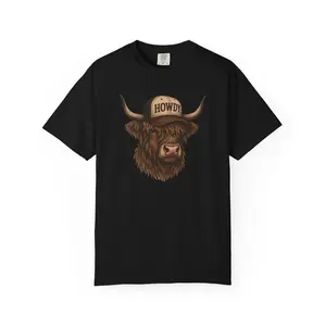 Highland Cow Shirt Western Graphic Tee Howdy Shirt