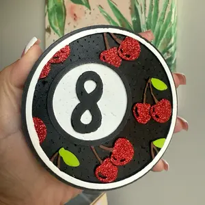 Cherry eight ball car freshie