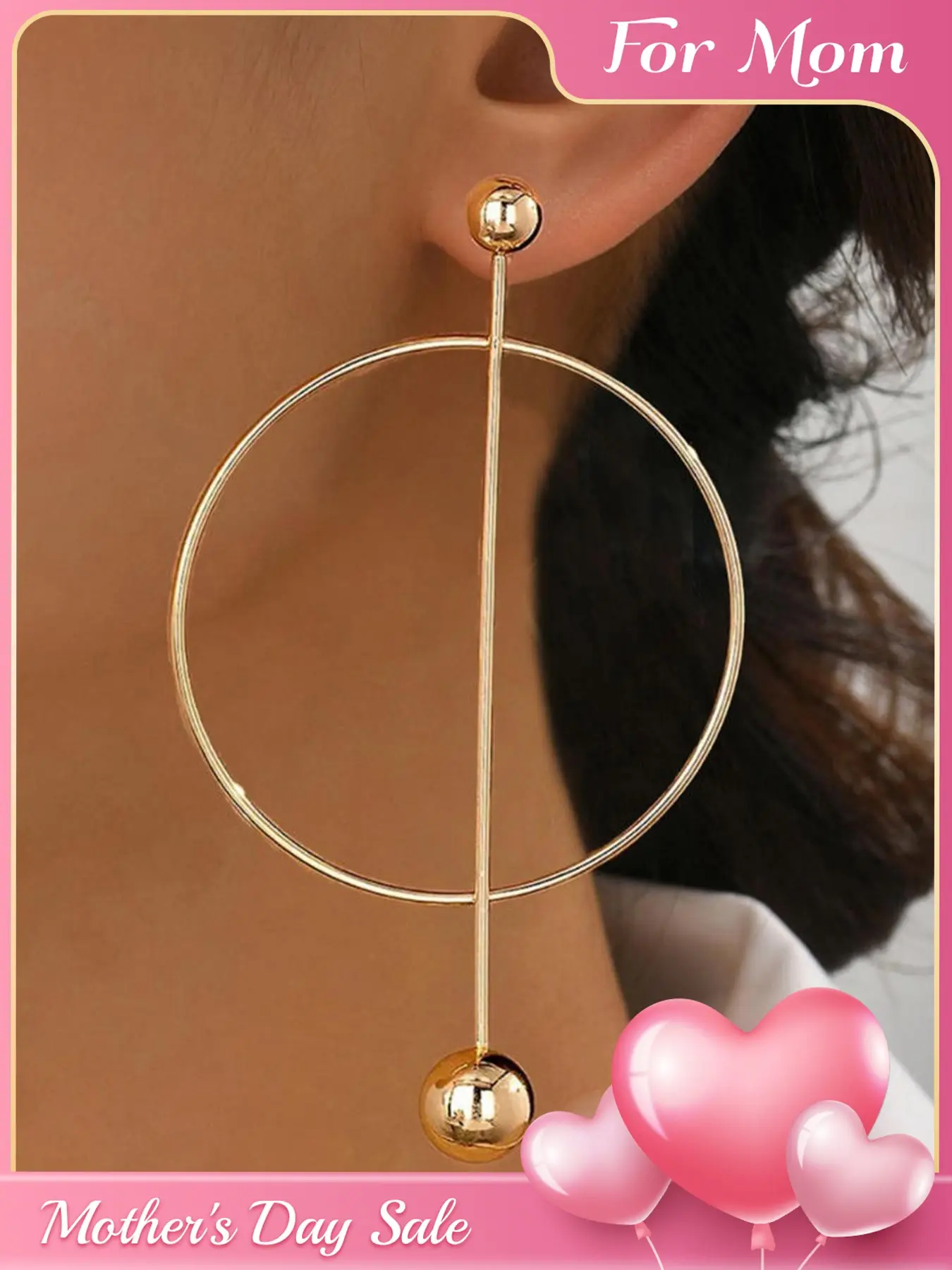 A pair of minimalist geometric earrings, Hoop jewelry, hoop-shaped accessories that complement any outfit, Perfect for everyday wear, Parties and events, The ideal gift for her, Dainty Lightweight Hoops Statement Versatile Earrings