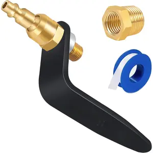 1" Aluminum Pneumatic Tool Hook with 1/4" Air Tool Swivel Fitting, 3/8 1/4 NPT ,Brass Bushing, Aluminum Pneumatic Tool Rafter Hook Hanger for Air Nailer,Air Blow Gunetc