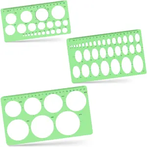 3Pcs 3 Sizes Circle Template Stencil Circle Drawing Tool for Office School Drafting Drawing Supplies