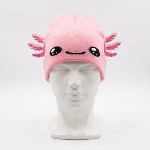 Axolotl beanie for cute character shoots or gifting, soft and fits all ages