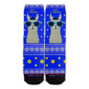 Function - Ugly Christmas Hanukkah Llamakkah Holiday Novelty Fashion Socks