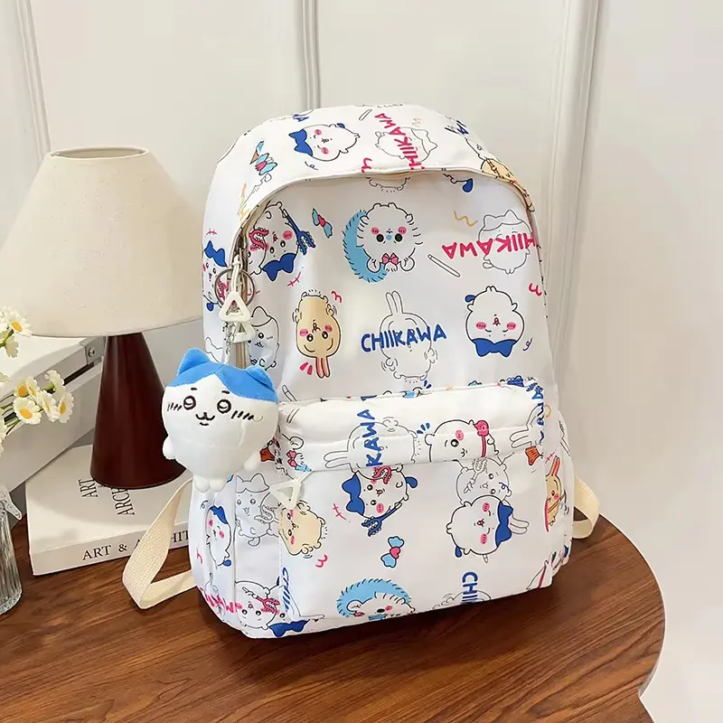 Cartoon Chiikawa Girls Portable Student Leisure School Bag Large Capacity Kawaii Cartoon New Cute Student Backpack Storage Bag
